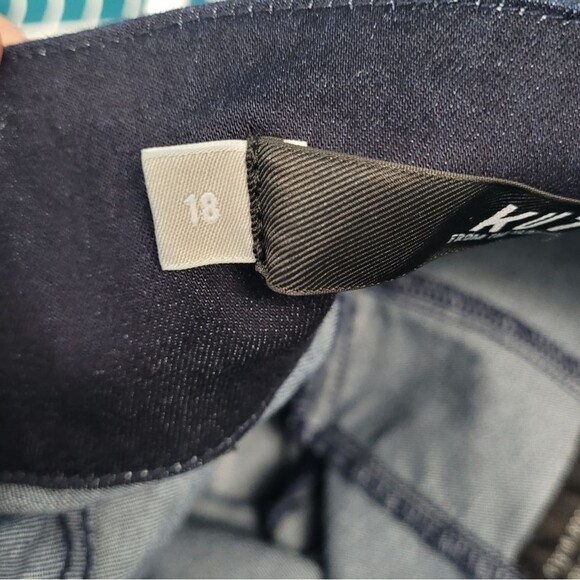 Kut From The Kloth Isabel Flare Jeans Dark Blue Wash Stretch Pull On Size 18 - Picture 6 of 9